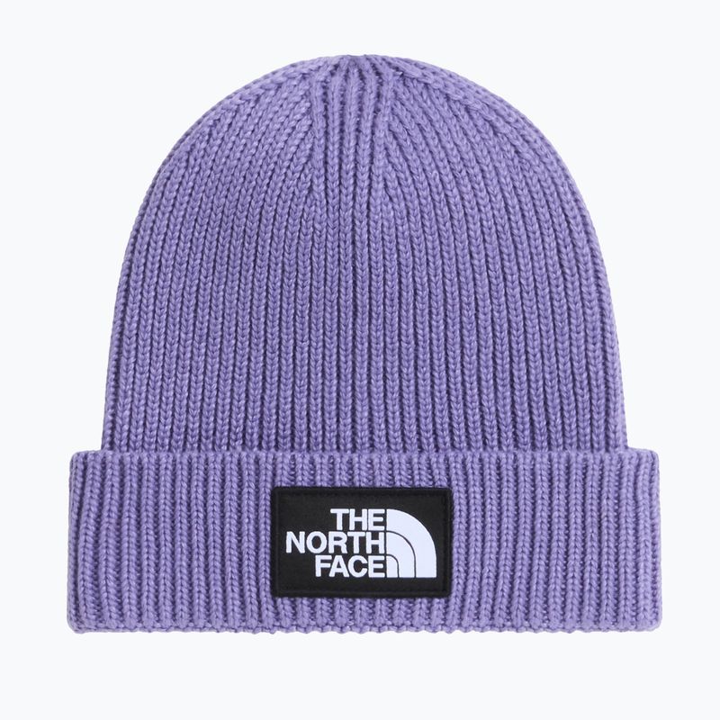 Žieminė kepurė The North Face Logo Box Cuffed grounded plum