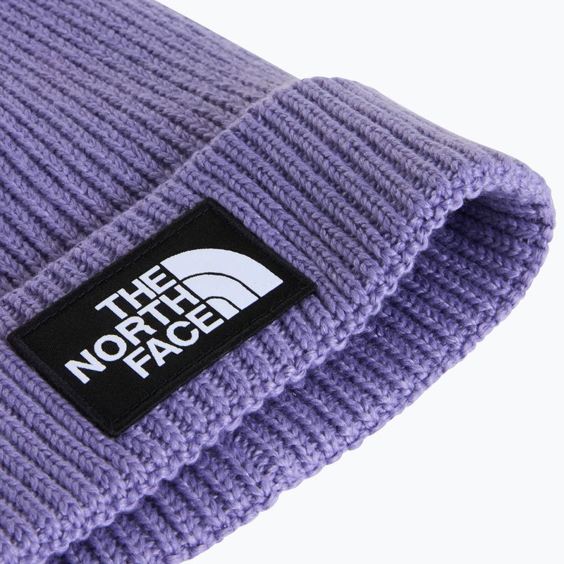 Žieminė kepurė The North Face Logo Box Cuffed grounded plum 2