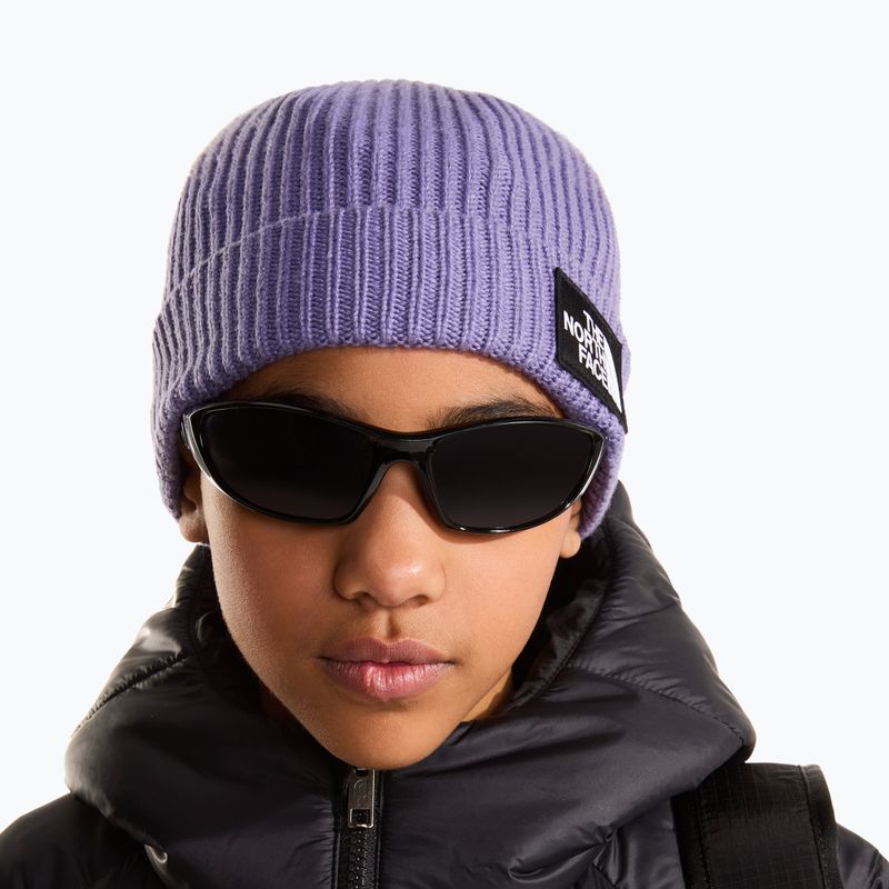 Žieminė kepurė The North Face Logo Box Cuffed grounded plum 3