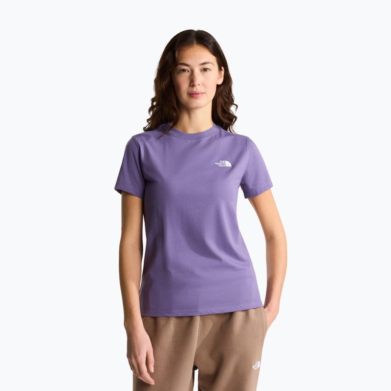 Moteriški marškinėliai The North Face Evolution Simple Dome Slim SS grounded plum