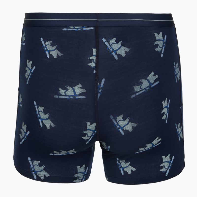 Vyriškos termoaktyvios trumpikės Icebreaker Merino 150 Anatomica BearTour AOP Boxers midnight navy 2