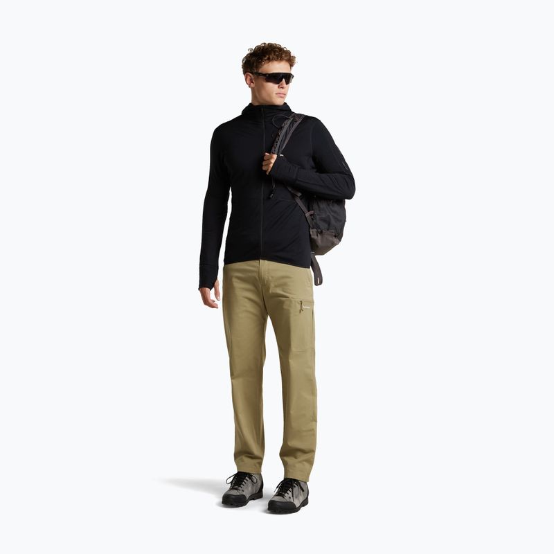 Vyriškas žygio džemperis Icebreaker Merino 200 Realfleece Descender Half Zip Hoodie black 2