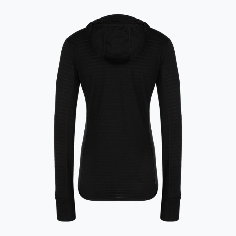 Moteriškas žygio džemperis Icebreaker Merino 300 Realfleece Descender Zip Hoodie black 2