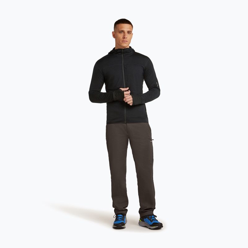 Vyriškas žygio džemperis Icebreaker Merino 300 Realfleece Descender Zip Hoodie black 2