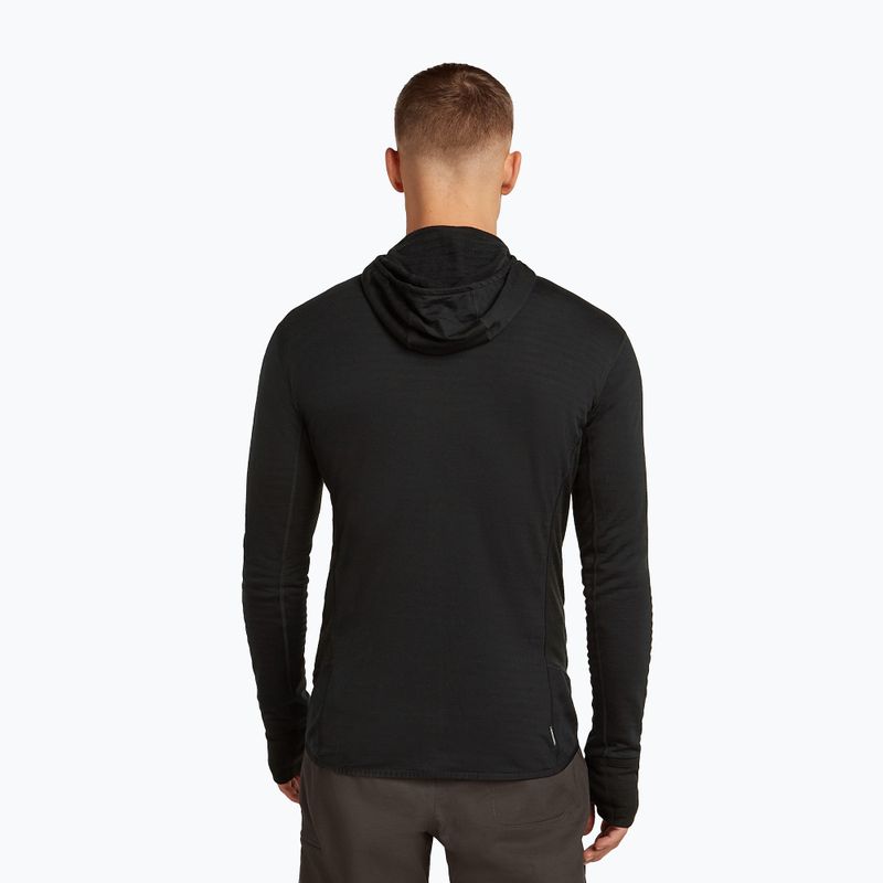 Vyriškas žygio džemperis Icebreaker Merino 300 Realfleece Descender Zip Hoodie black 3