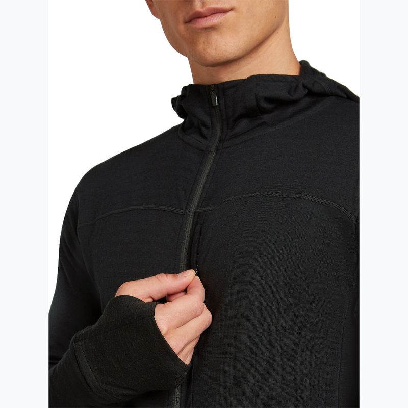 Vyriškas žygio džemperis Icebreaker Merino 300 Realfleece Descender Zip Hoodie black 5