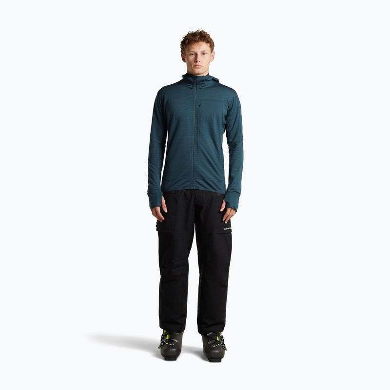 Vyriškas žygio džemperis Icebreaker Merino 300 Realfleece Descender Zip Hoodie abyss 4