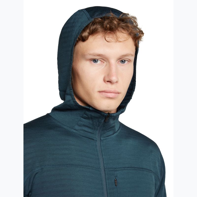 Vyriškas žygio džemperis Icebreaker Merino 300 Realfleece Descender Zip Hoodie abyss 6