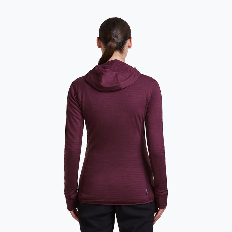 Moteriškas žygio džemperis Icebreaker Merino 300 Realfleece Descender Zip Hoodie dark berry 3