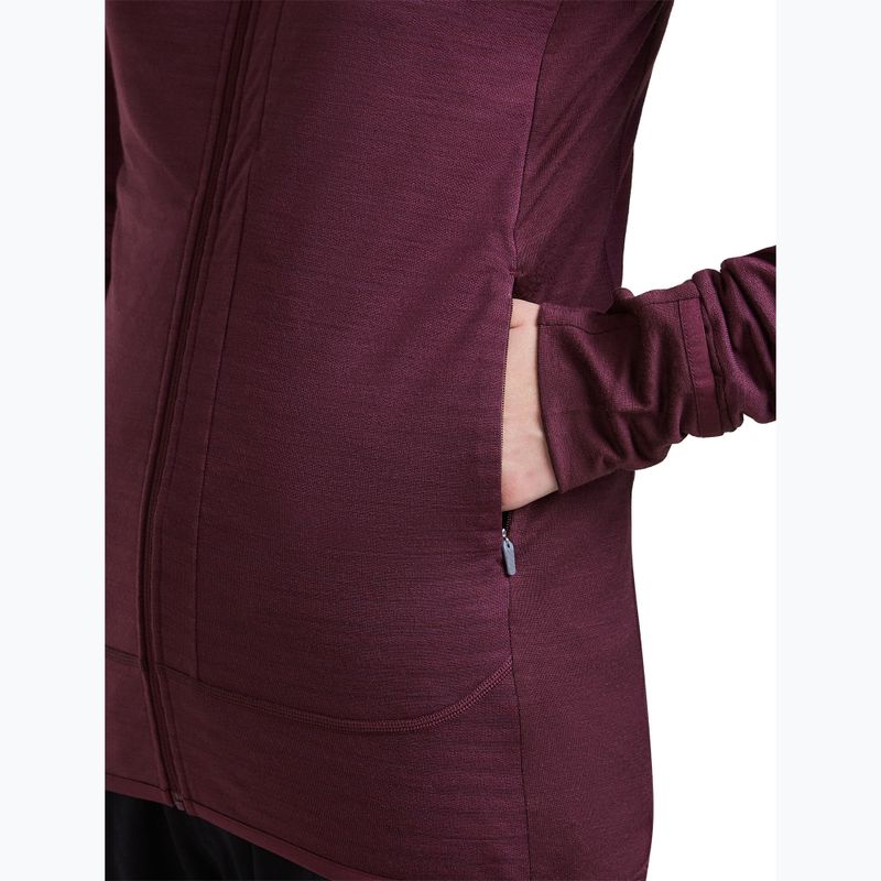 Moteriškas žygio džemperis Icebreaker Merino 300 Realfleece Descender Zip Hoodie dark berry 10