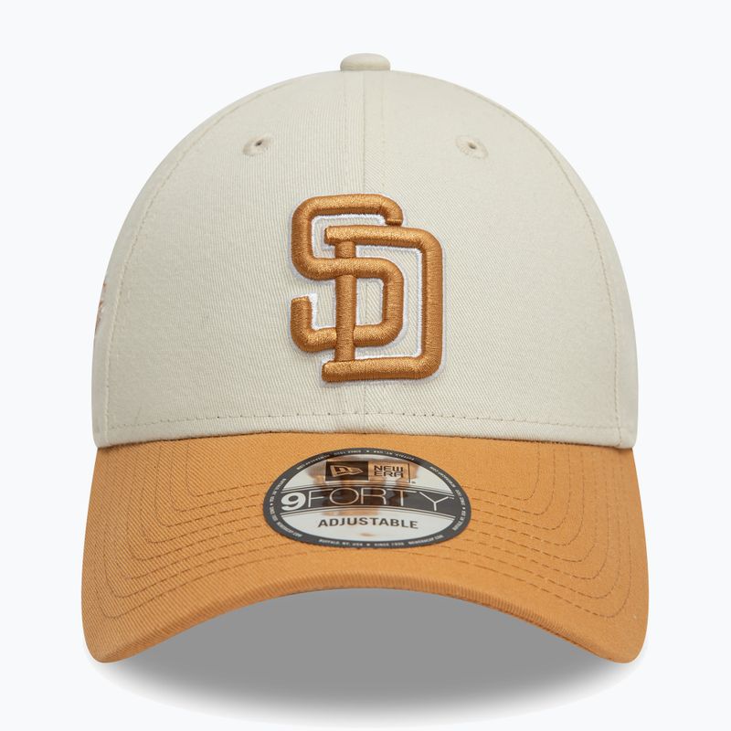 Kepuraitė su snapeliu New Era WS Patch 9Forty San Diego Padres light beige 3