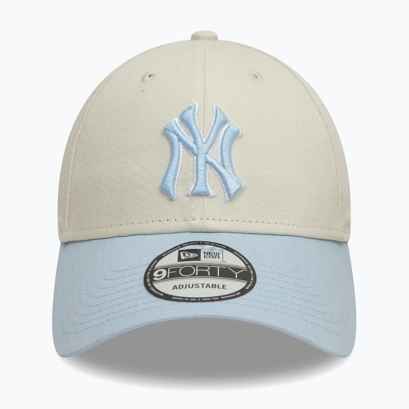 Kepuraitė su snapeliu New Era WS Patch 9Forty New York Yankees light beige 2