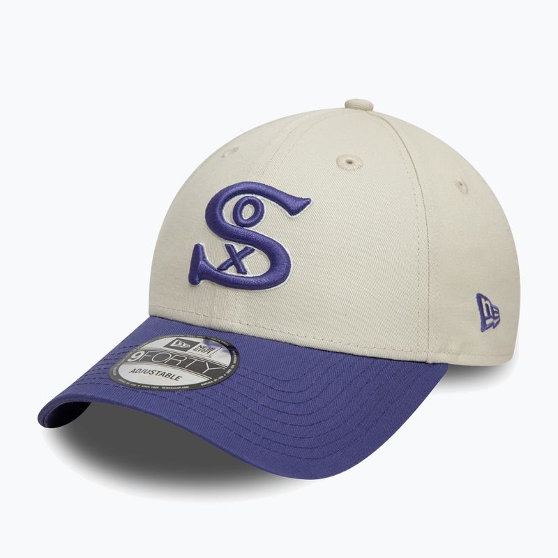 Kepuraitė su snapeliu New Era WS Patch 9Forty Chicago White Sox light beige 2