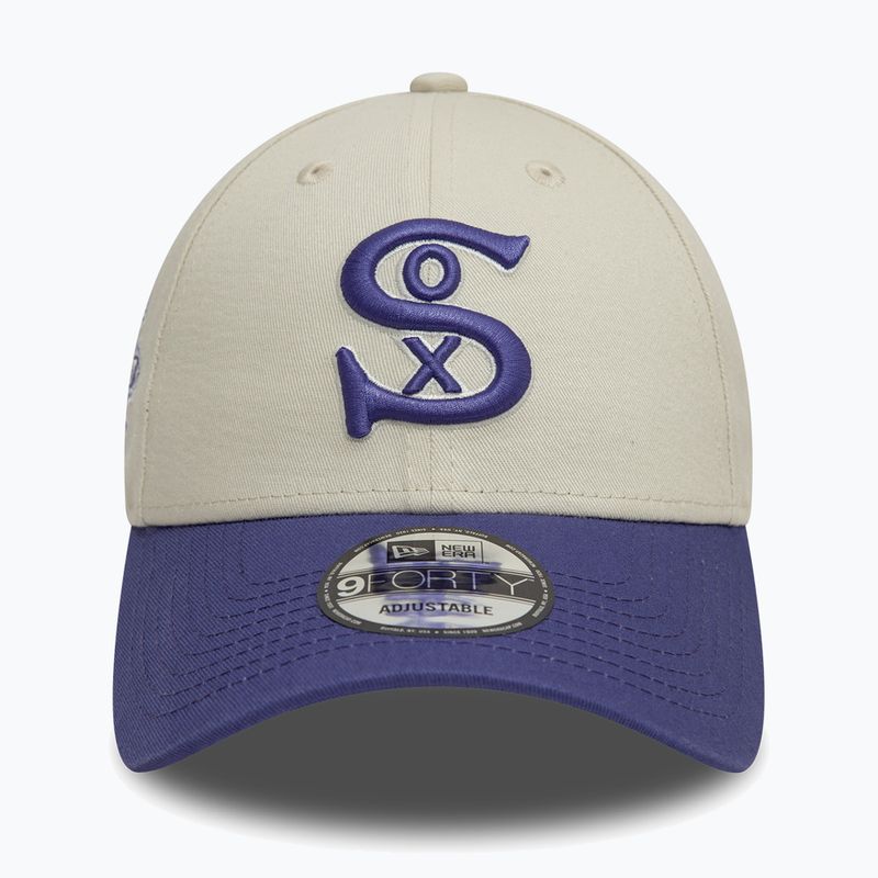 Kepuraitė su snapeliu New Era WS Patch 9Forty Chicago White Sox light beige 3