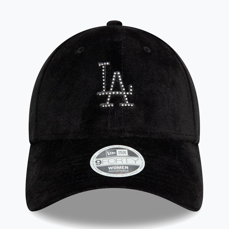 Kepuraitė su snapeliu New Era Diamante Velour 9Forty Los Angeles Dodgers black 2