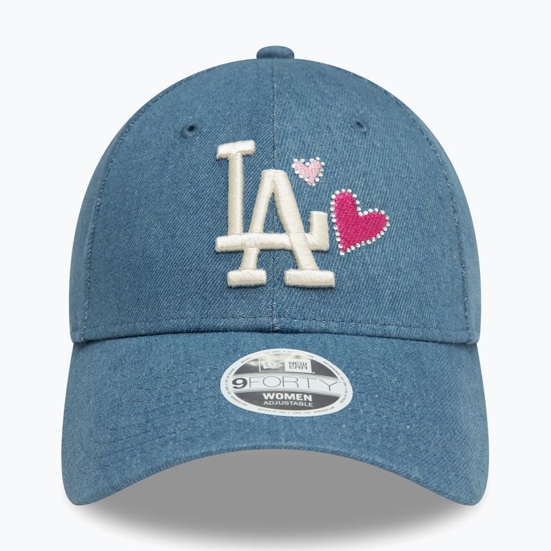 Moteriška kepuraitė su snapeliu New Era Denim Icon 9Forty Los Angeles Dodgers navy 2