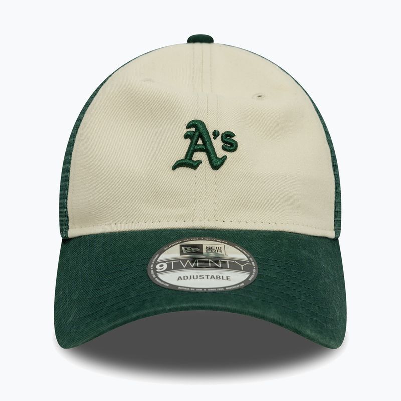Kepuraitė su snapeliu New Era 9Twenty Trucker Oakland Athletics light beige 3
