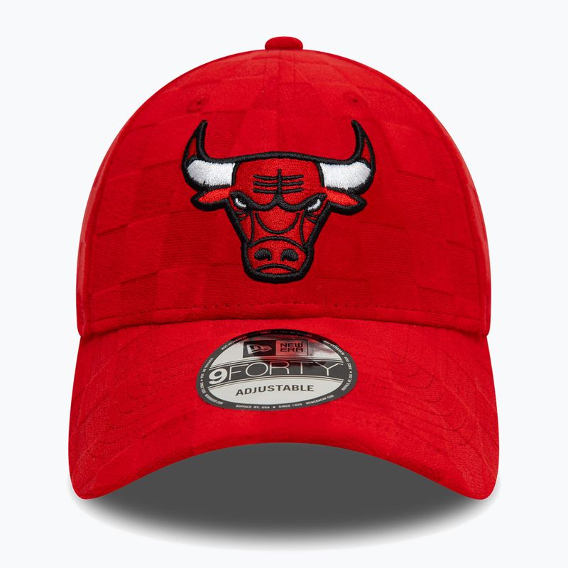 Kepuraitė su snapeliu New Era Tonal Check 9Forty Chicago Bulls red 3