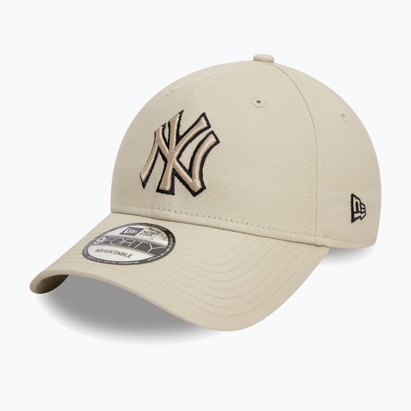 Kepuraitė su snapeliu New Era Team Outline 9Forty New York Yankees light beige 2