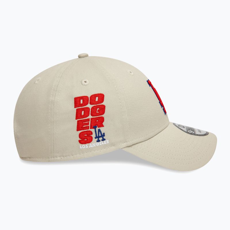 Kepuraitė su snapeliu New Era Side Patch 9Forty Los Angeles Dodgers light beige 3