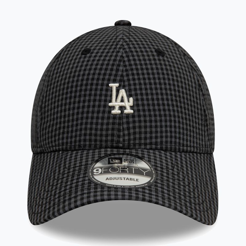 Kepuraitė su snapeliu New Era Seersucker 9Forty Los Angeles Dodgers black 3