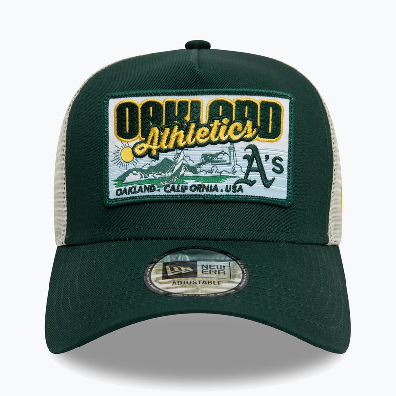 Kepuraitė su snapeliu New Era MLB Patch Trucker Oakland Athletics dark green 2