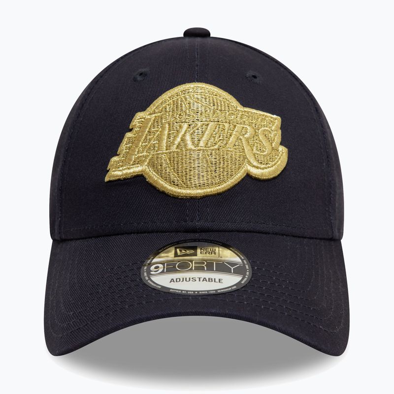 Kepuraitė su snapeliu New Era Metallic 9Forty Los Angeles Lakers navy 2