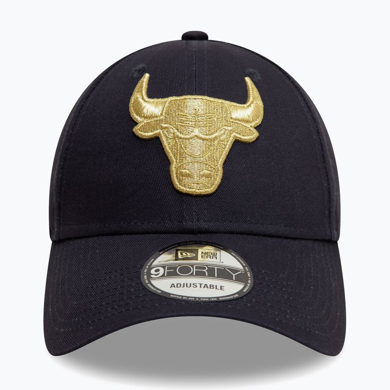 Kepuraitė su snapeliu New Era Metallic 9Forty Bulls navy 2