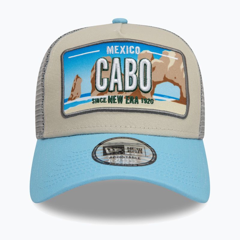 Kepuraitė su snapeliu New Era Licence Plate Los Angeles Trucker light beige 2