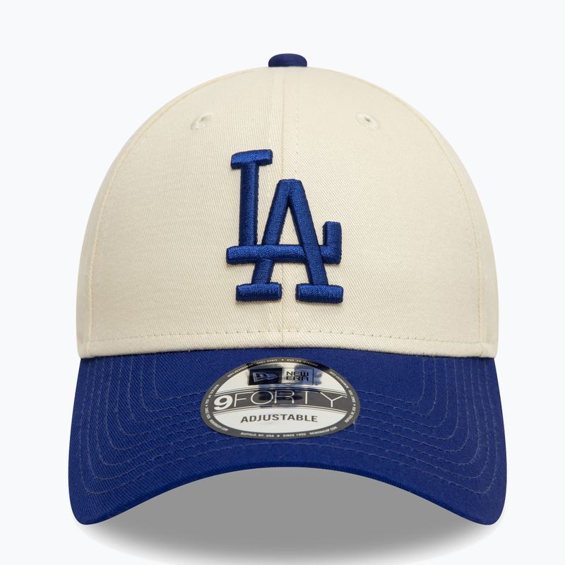 Kepuraitė su snapeliu New Era Colourblock 9Forty Los Angeles Dodgers light beige 2