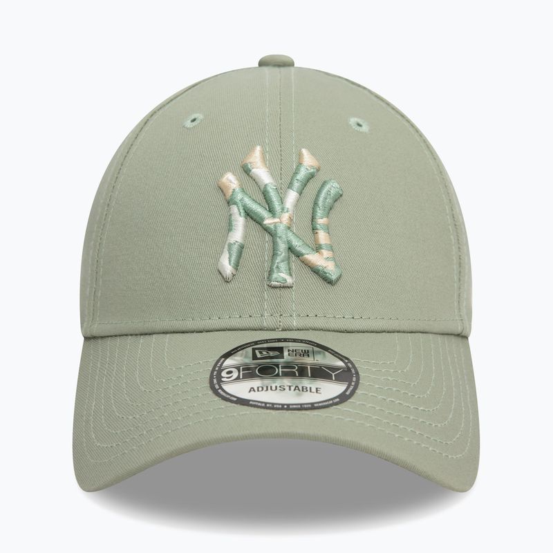 Kepuraitė su snapeliu New Era Camo Infill 9Forty New York Yankees green pastel 2