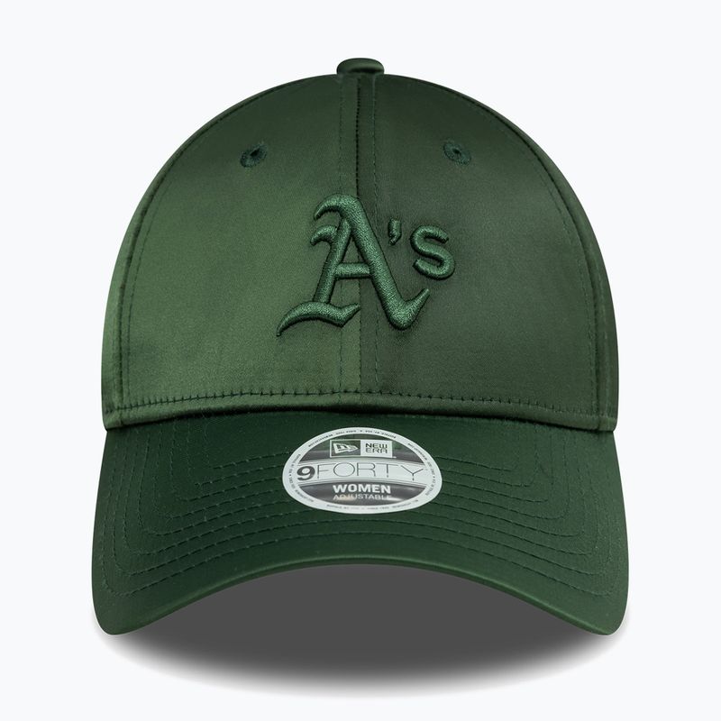 Kepuraitė su snapeliu New Era Satin 9Forty Oakland Atletics dark green 3