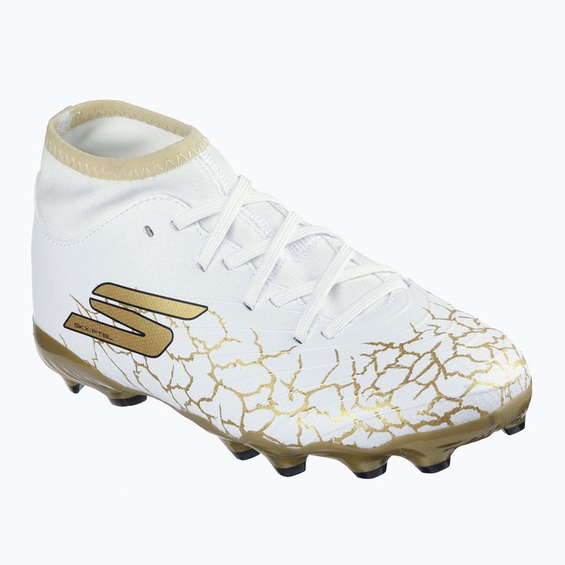 Vaikiški futbolo batai SKECHERS Skx_1.5 High Td Jr FG white/gold 8