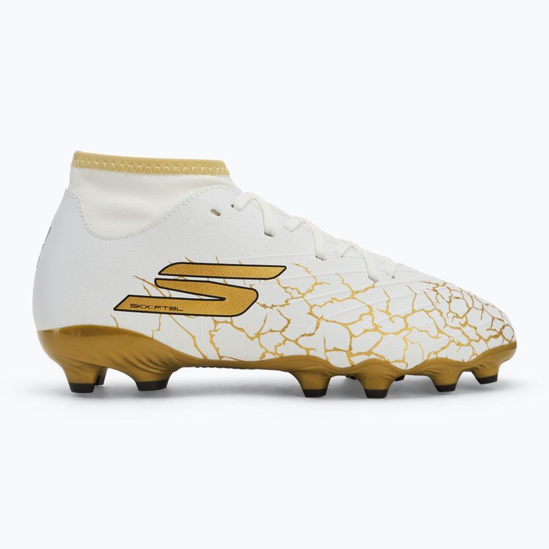 Vaikiški futbolo batai SKECHERS Skx 1.5 Youth High Jr FG white/gold 2