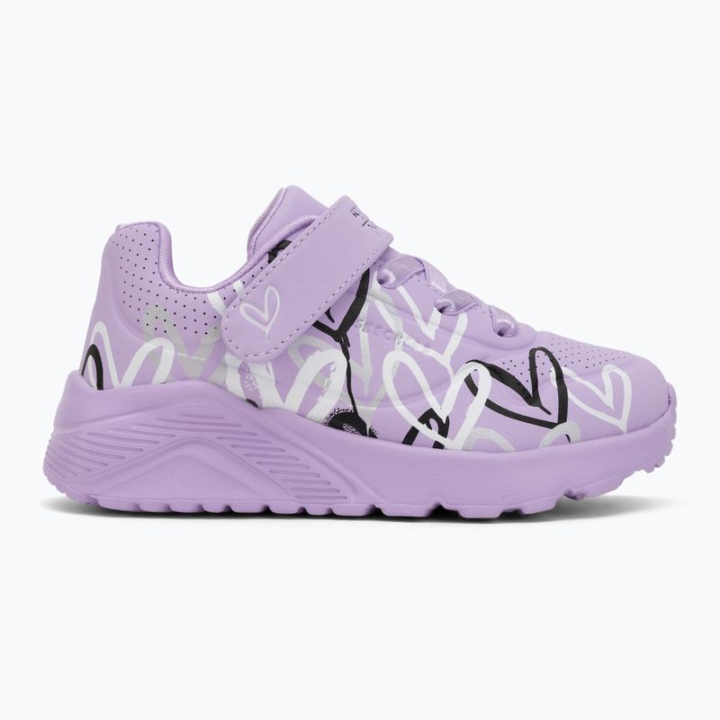 Vaikiški batai SKECHERS Uno Lite Love Levitate levandų/spalvoti 2