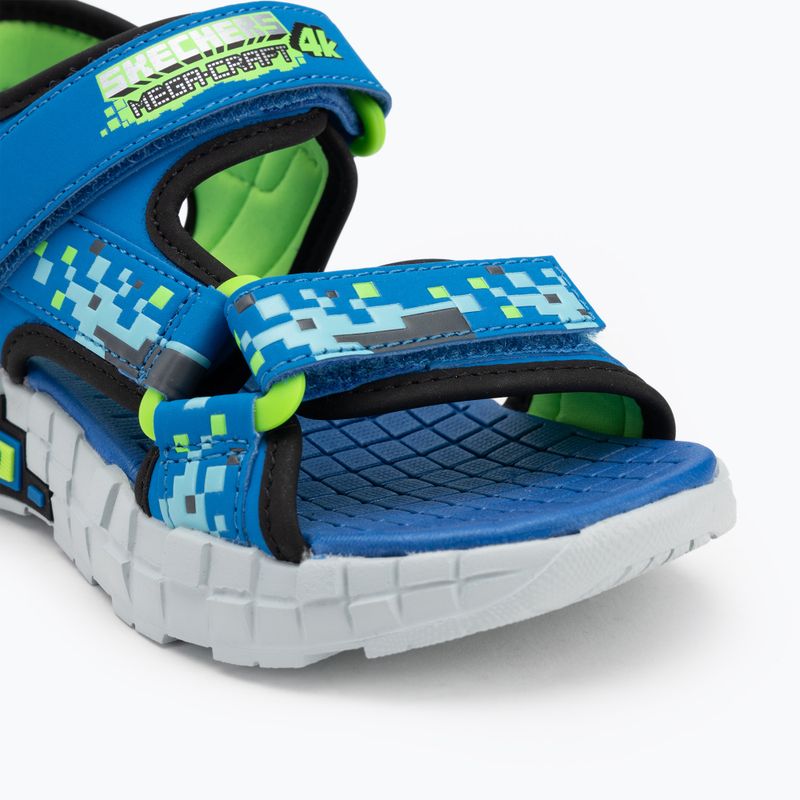 Vaikiškos basutės SKECHERS Mega Splash black/blue/lime 7