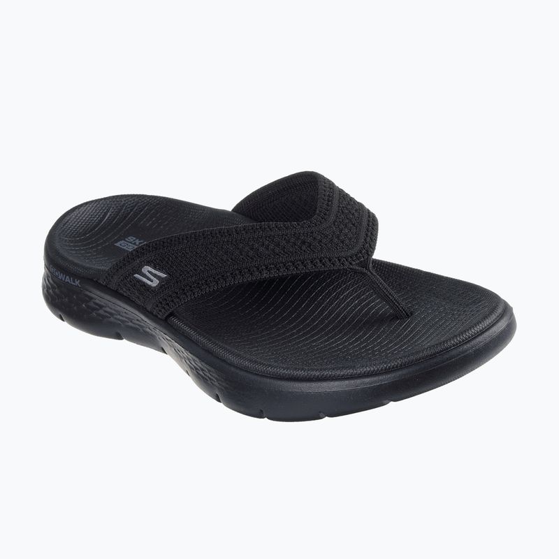 Moteriškos šlepetės per pirštą SKECHERS Go Walk Flex Holly black 8