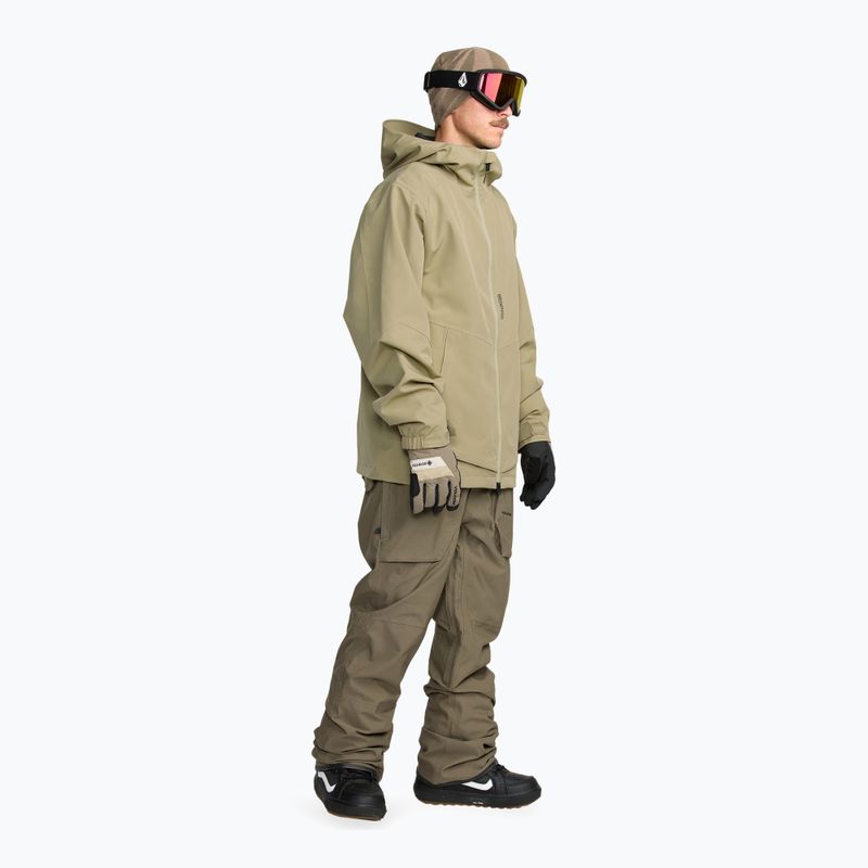 Vyriškos snieglenčių kelnės Volcom Roan Bib Overall military 2