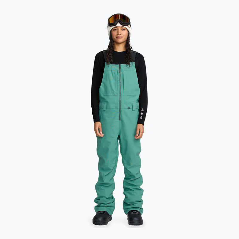 Moteriškos slidinėjimo kelnės Volcom Swift Bib Overall spruce green