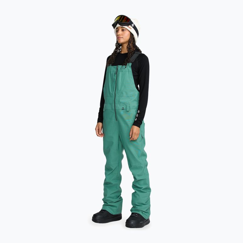 Moteriškos slidinėjimo kelnės Volcom Swift Bib Overall spruce green 5