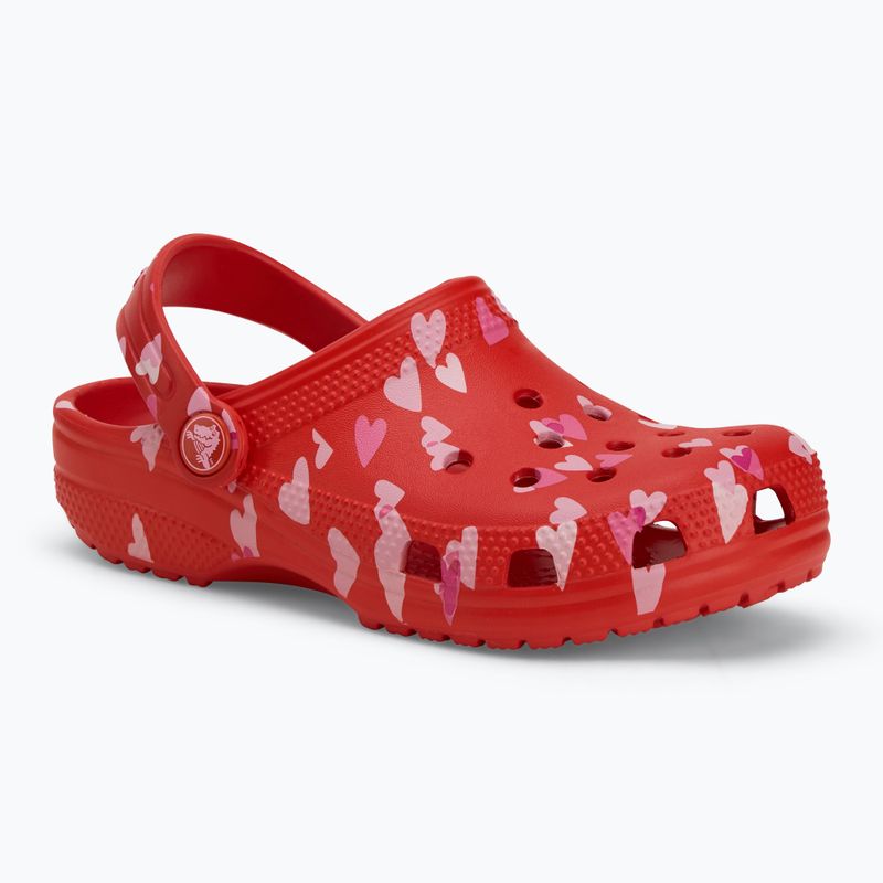 Vaikiškos šlepetės Crocs Classic Valentines Day Clog Kids cherry red 2