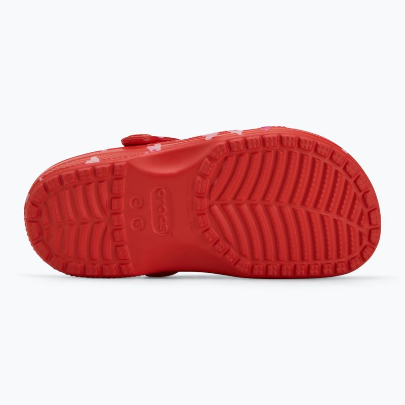 Vaikiškos šlepetės Crocs Classic Valentines Day Clog Kids cherry red 5
