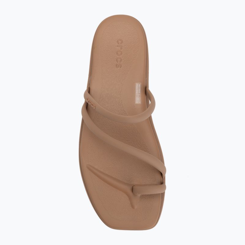 Moteriškos šlepetės Crocs Miami Toe Loop Sandal milk chocolate 5