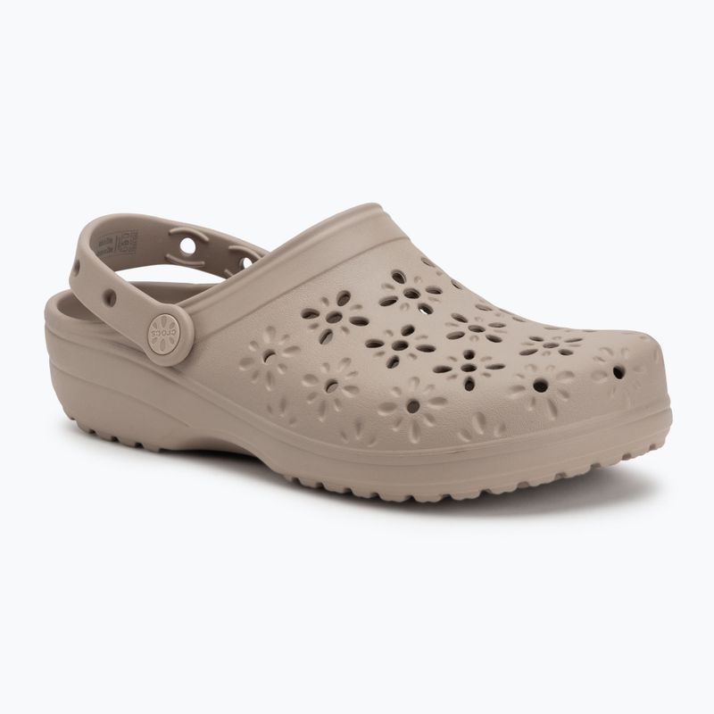 Šlepetės Crocs Classic Floral Cutout Clog taupe 2