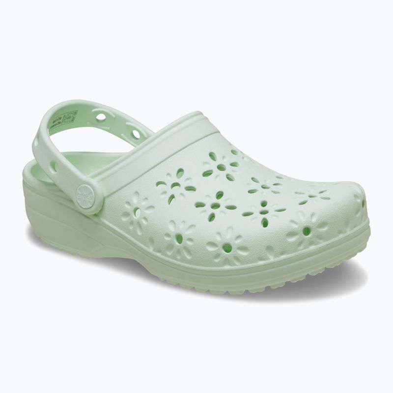 Šlepetės Crocs Classic Floral Cutout Clog jade tint