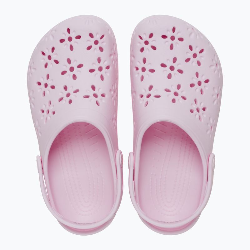 Šlepetės Crocs Classic Floral Cutout Clog pink milk 2
