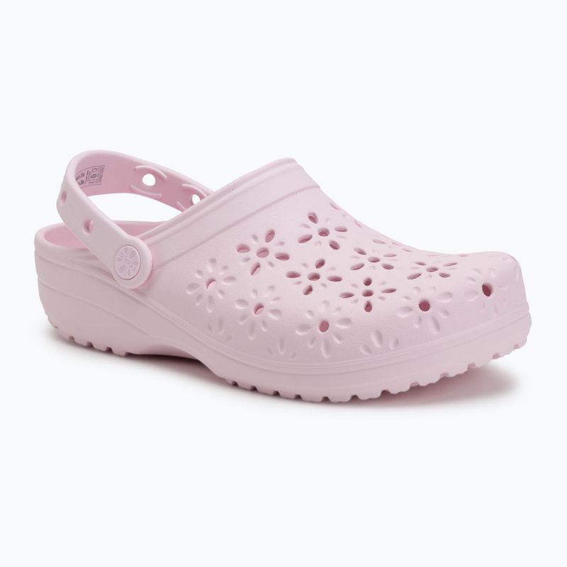 Šlepetės Crocs Classic Floral Cutout Clog pink milk 2