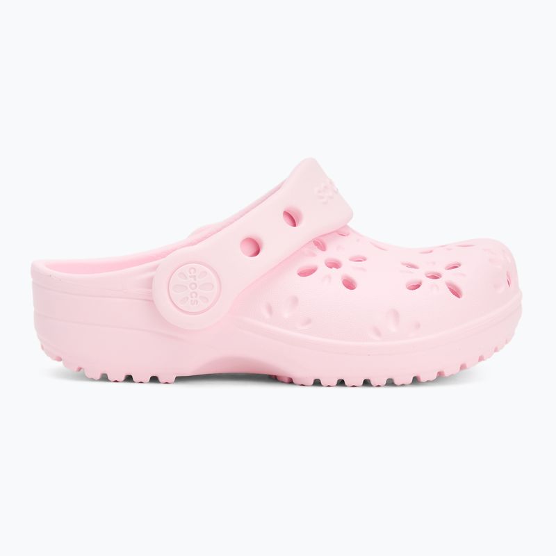 Vaikiškos šlepetės Crocs Classic Floral Cutout Clog Kids Toddler pink milk 3