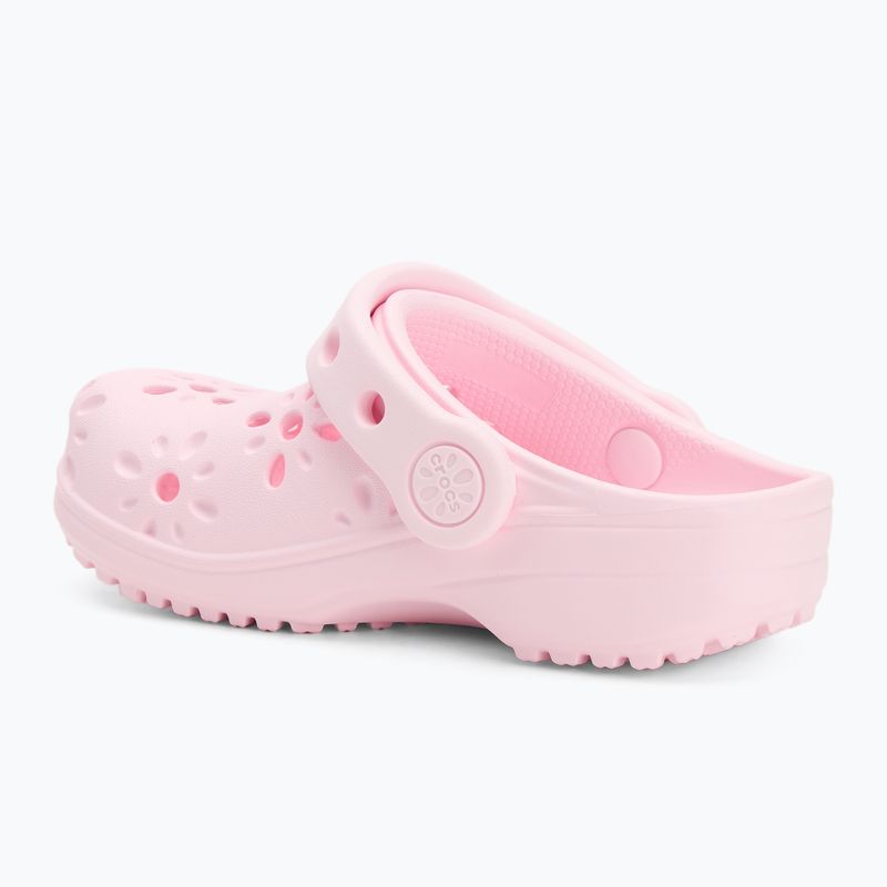 Vaikiškos šlepetės Crocs Classic Floral Cutout Clog Kids Toddler pink milk 4