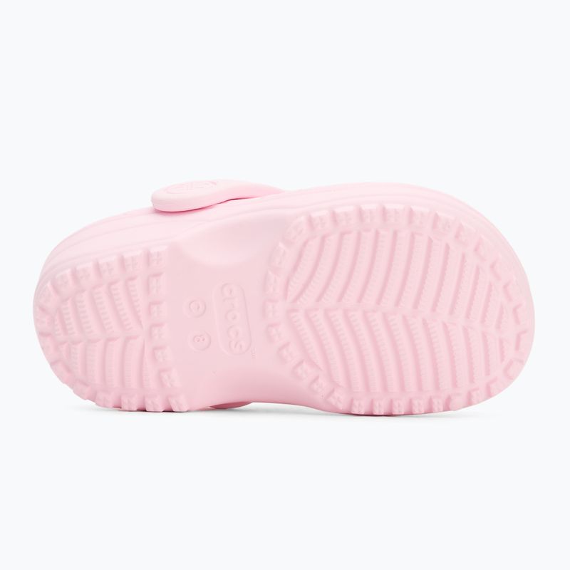 Vaikiškos šlepetės Crocs Classic Floral Cutout Clog Kids Toddler pink milk 5